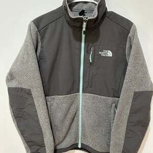 The North Face Women's Denali Polartec Fleece Jacket Gray and Teal Medium